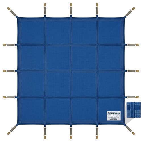 WaterWarden Inground Pool Safety Cover 16x32 Rectangle Blue Mesh