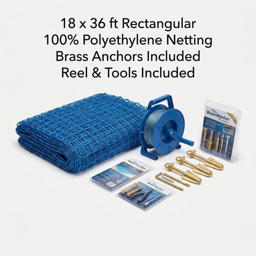 WaterWarden Premium Inground Pool Safety Net 18x36 Rectangular